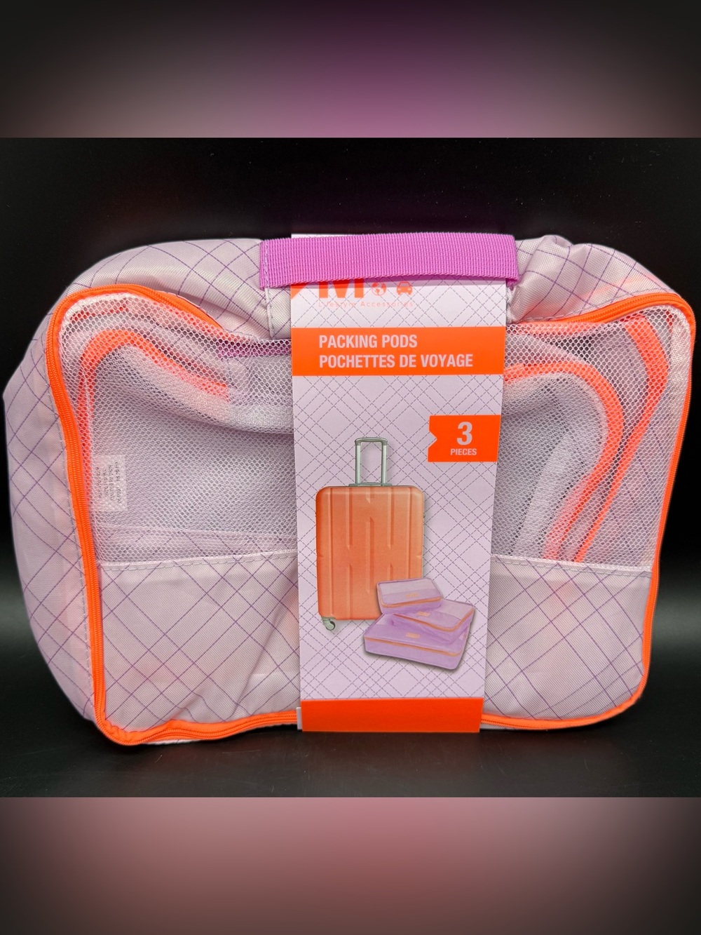 MYTAGALONGS -  3-Pack Packing Pods Storage Bags - Quilted Lilac - New In Package